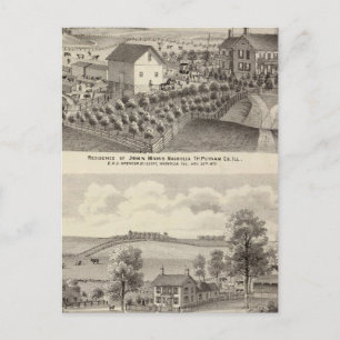 Residence and farm residence in Magnolia Tp Postcard
