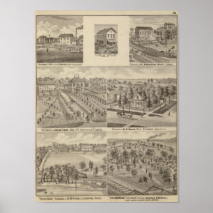 Residence and mill of L & J Keller Poster