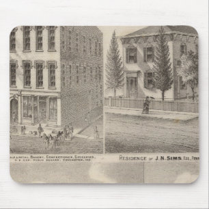 Residence and mill of Samuel Cade, Wabash Tp Mouse Mat