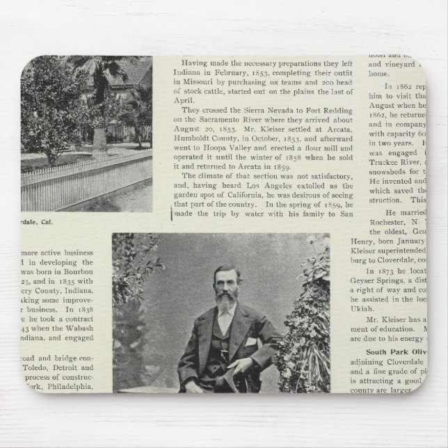 Residence and Orchard in California Mouse Mat (Front)