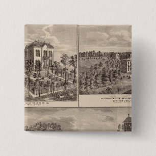 Residence and Western College in Marshalltown 15 Cm Square Badge
