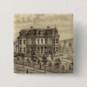 Residence of AM Brown 15 Cm Square Badge