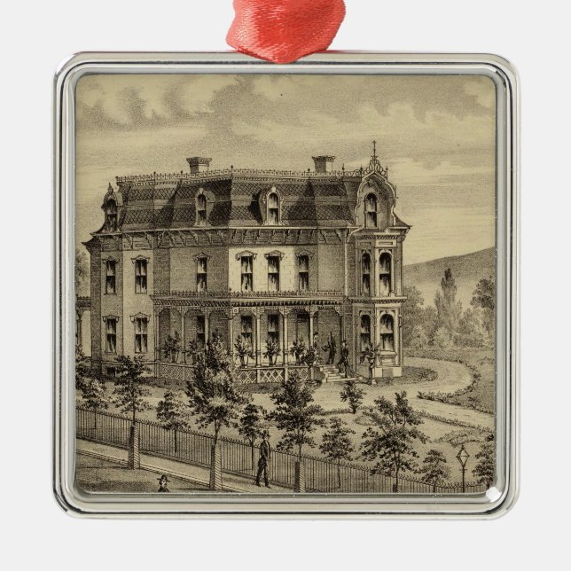 Residence of AM Brown Metal Tree Decoration (Front)