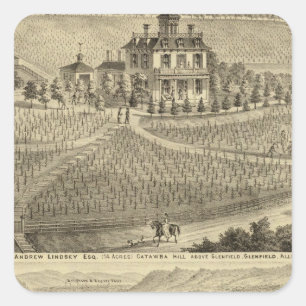 Residence of Andrew Lindsey Glenfield Square Sticker