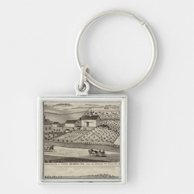 Residence of C Seiberling Key Ring (Front)