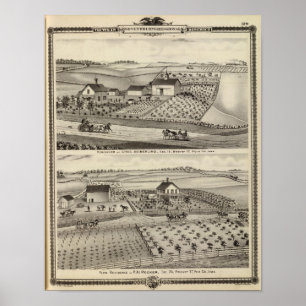 Residence of C Seiberling Poster