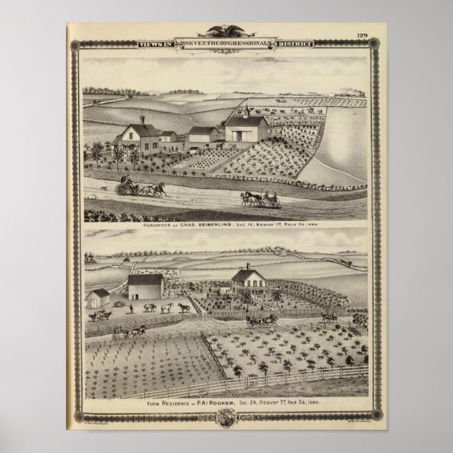 Residence of C Seiberling Poster (Front)