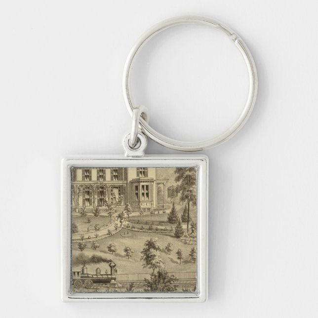 Residence of David R Kerr Key Ring (Front)