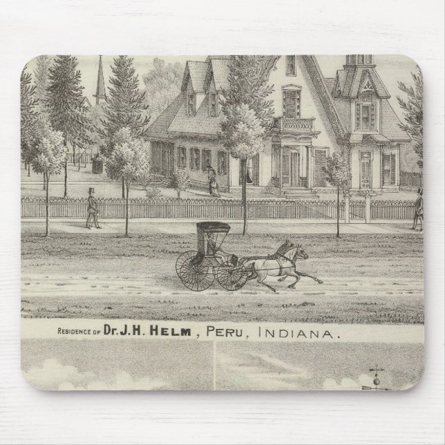 Residence of Dr JH Helm, Peru Mouse Mat (Front)