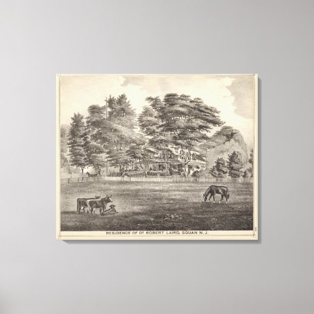 Residence of Dr Robert Laird, Squan, NJ Canvas Print (Front)