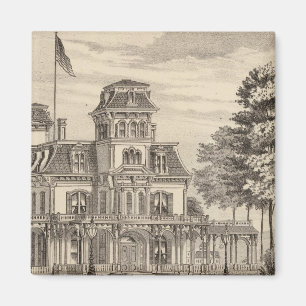 Residence of Genl HH Baxter in Rutland Vermont Magnet