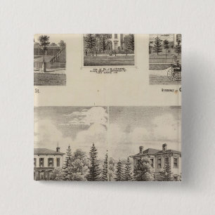 Residence of Henry Baker and others 15 Cm Square Badge