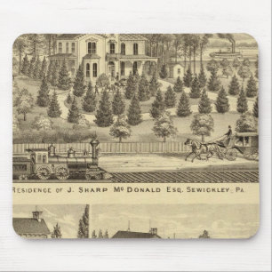 Residence of J Sharp McDonald Sewickley Mouse Mat