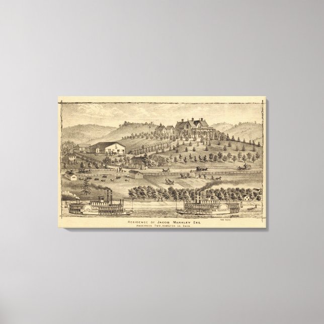 Residence of Jacob Markley Canvas Print (Front)