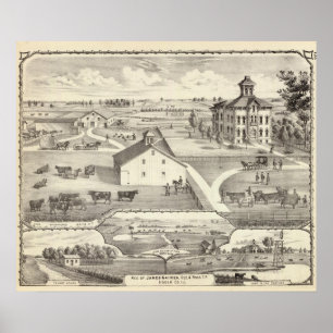 Residence of James Gaines Poster