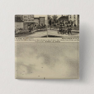 Residence of JD Hill, Kansas 15 Cm Square Badge