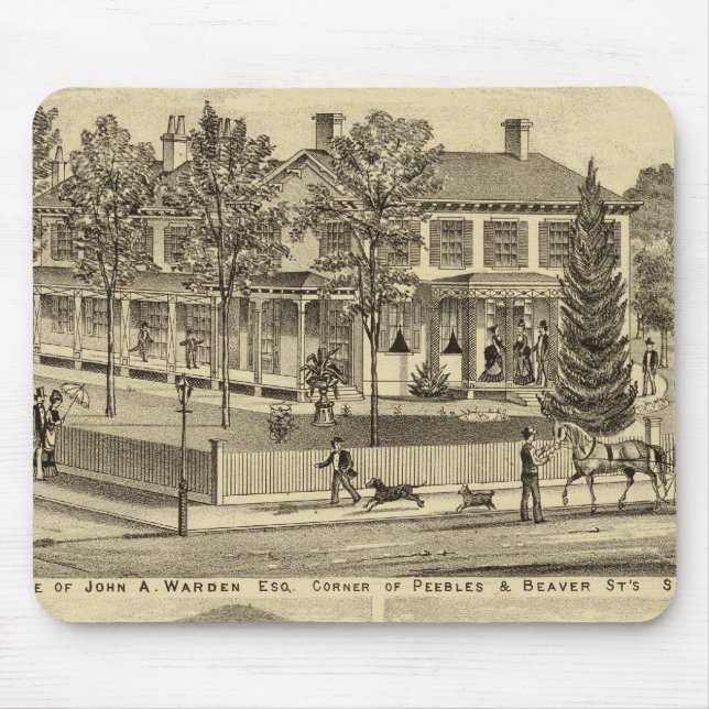Residence of John A Warden Sewickley Mouse Mat (Front)