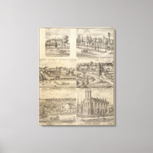 Residence of John Kenower, Huntington Canvas Print