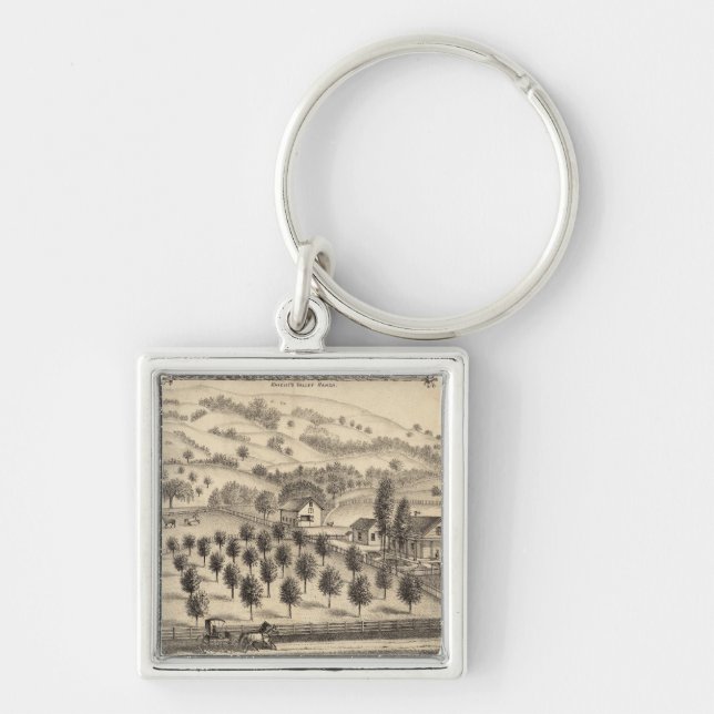 Residence of Joseph Alexander, Mendocino Key Ring (Front)