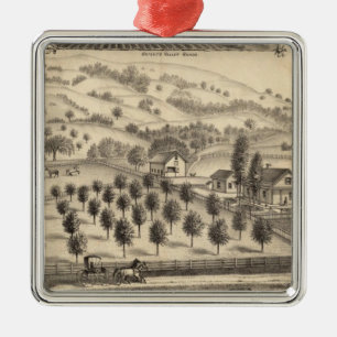 Residence of Joseph Alexander, Mendocino Metal Tree Decoration