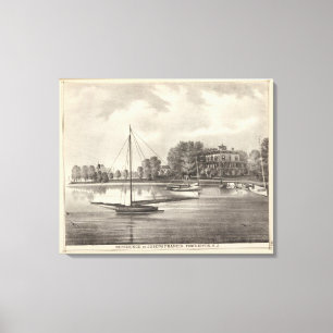 Residence of Joseph Francis, Tom's River, NJ Canvas Print