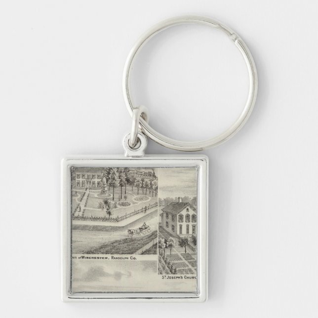 Residence of Milton Thornburgh Fayette Co Key Ring (Front)