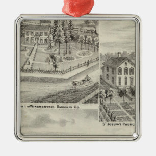 Residence of Milton Thornburgh Fayette Co Metal Tree Decoration