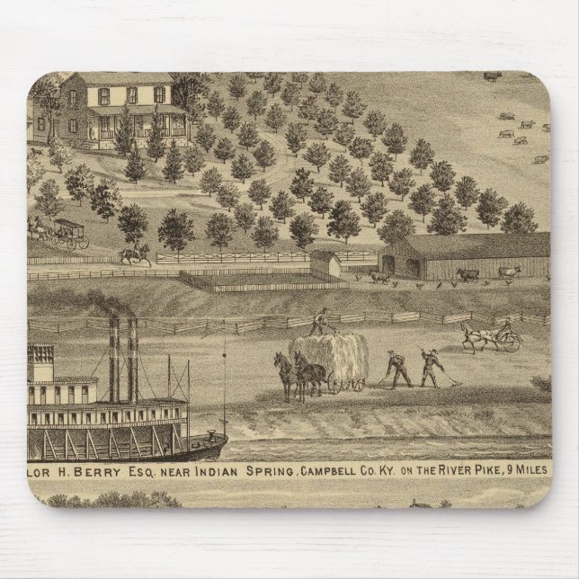 Residence of Taylor H Berry Mouse Mat (Front)