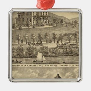 Residence of WH Mooney Metal Tree Decoration