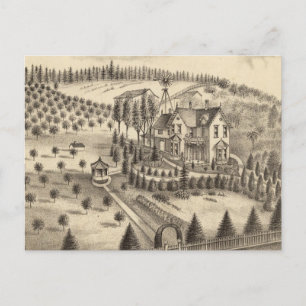 Residence of WH Pepper, Petaluma Tp Postcard