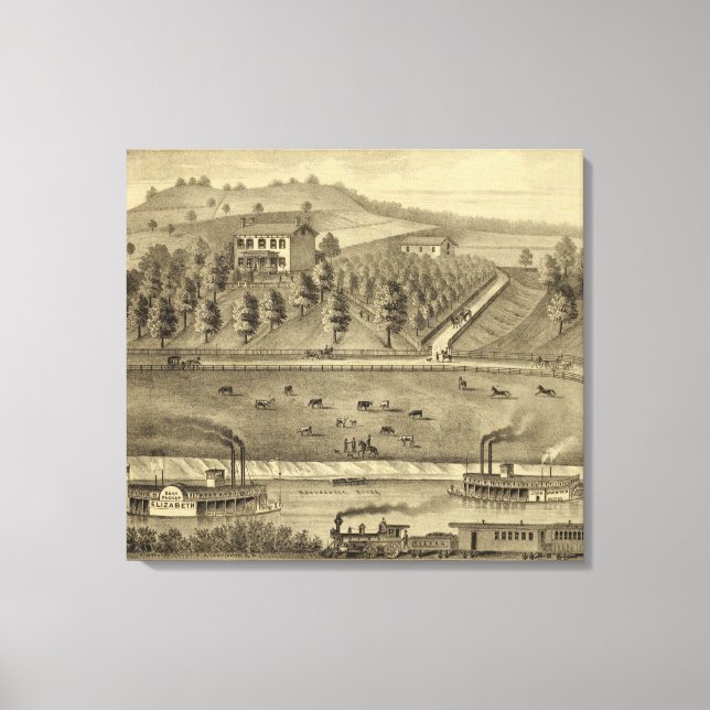 Residence of William Schrader Canvas Print (Front)