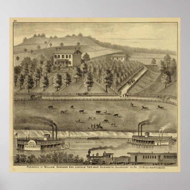 Residence of William Schrader Poster (Front)