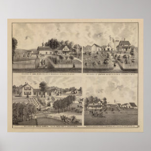 Residences and Barns, Minnesota Poster