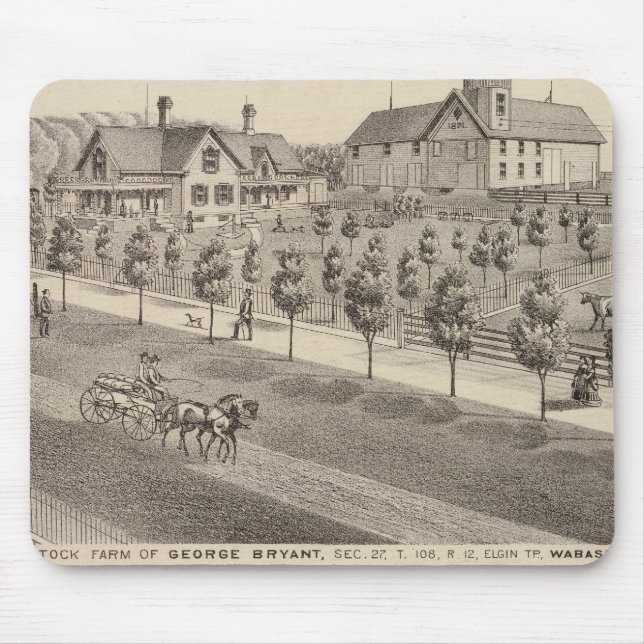 Residences and Farm, Minnesota Mouse Mat (Front)