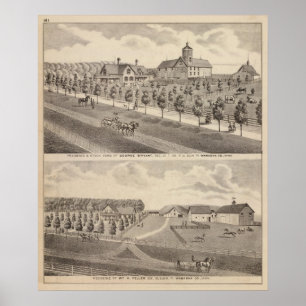 Residences and Farm, Minnesota Poster