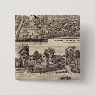Residences and farms in Edgar, Hardin, Massac 15 Cm Square Badge