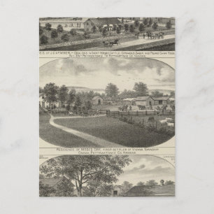 Residences and Farms, Pottawatomie County, Kansas Postcard