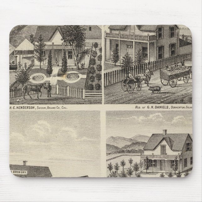 Residences, Brewery, ranch Mouse Mat (Front)
