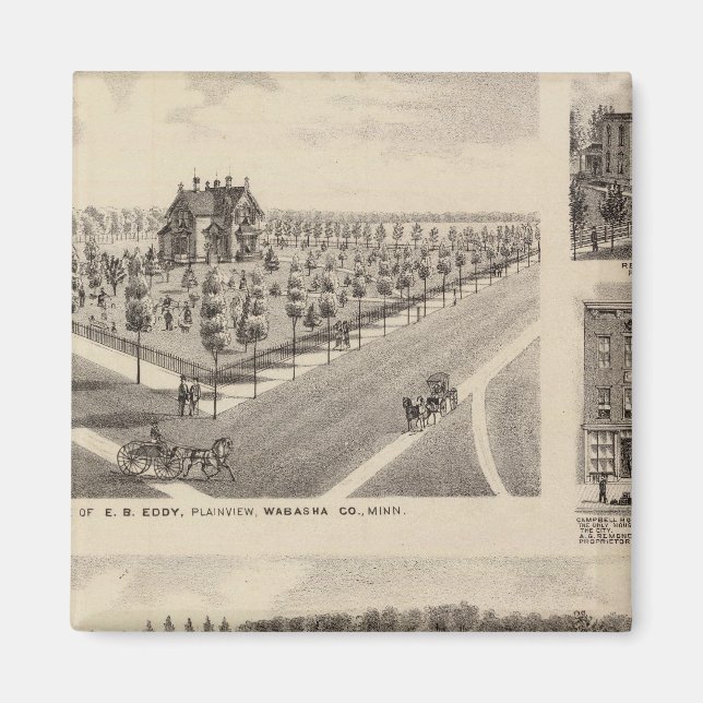 Residences, Farm, Minnesota Magnet (Front)