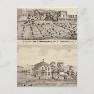 Residences & farm of Warrington Postcard