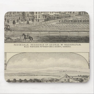 Residences, Farms, and Horses of Kansas Mouse Mat