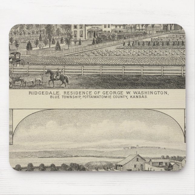 Residences, Farms, and Horses of Kansas Mouse Mat (Front)