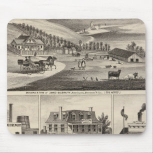 Residences, farms, businesses mouse mat