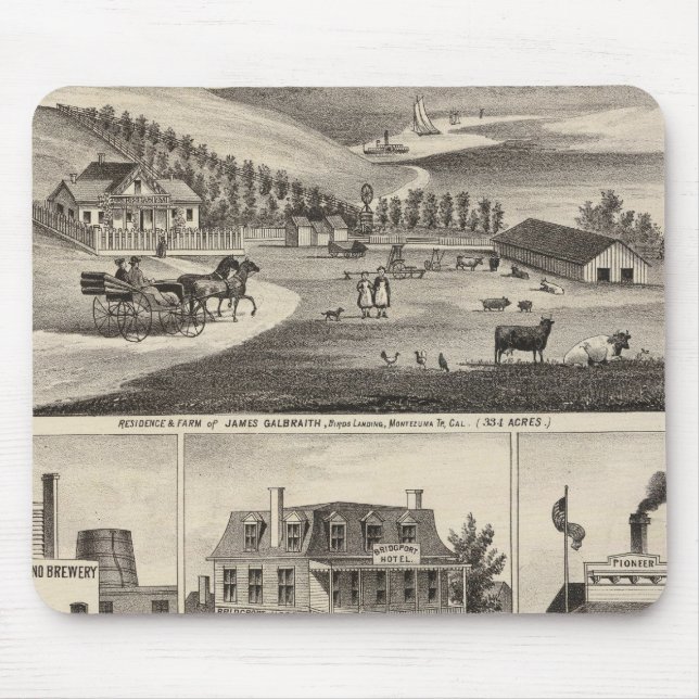 Residences, farms, businesses mouse mat (Front)