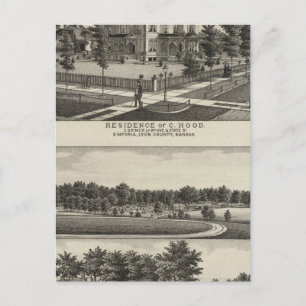 Residences, Grove, Mills, Factory, Emporia, Kansas Postcard