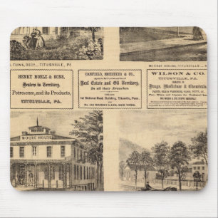 Residences, hotels, Titusville, Franklin Mouse Mat