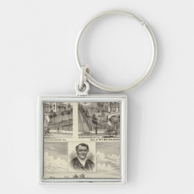 Residences in Edgar County Illinois Key Ring (Front)