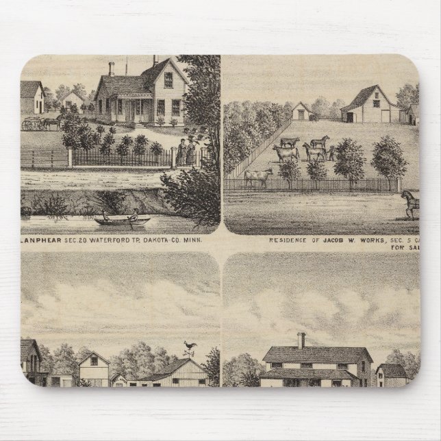 Residences, Minnesota 2 Mouse Mat (Front)