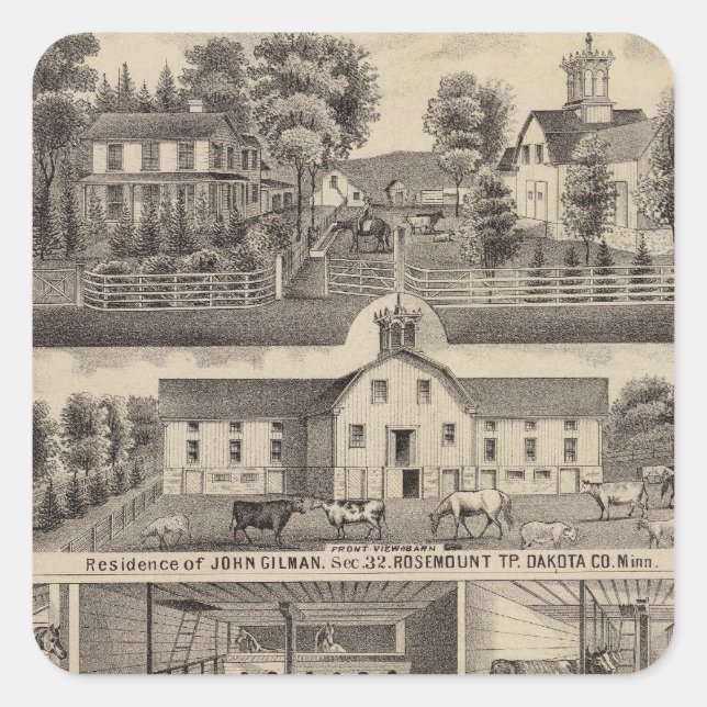 Residences, Minnesota 4 Square Sticker (Front)