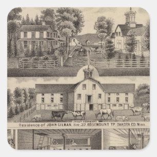 Residences, Minnesota 4 Square Sticker